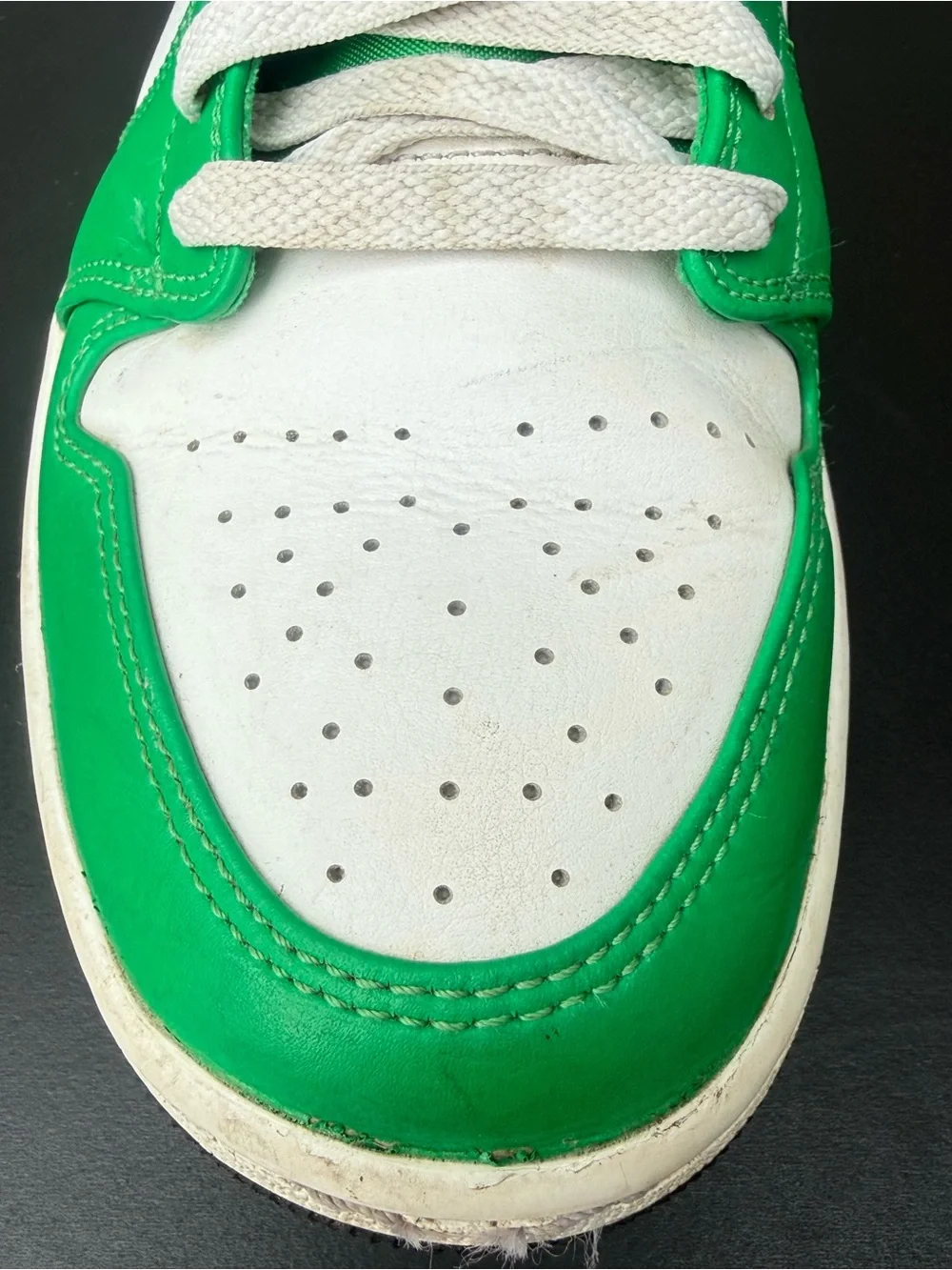Nike Air Jordan Mid Shoe Lucky Green White Basketball Sneaker sz 9 Jordans Mids